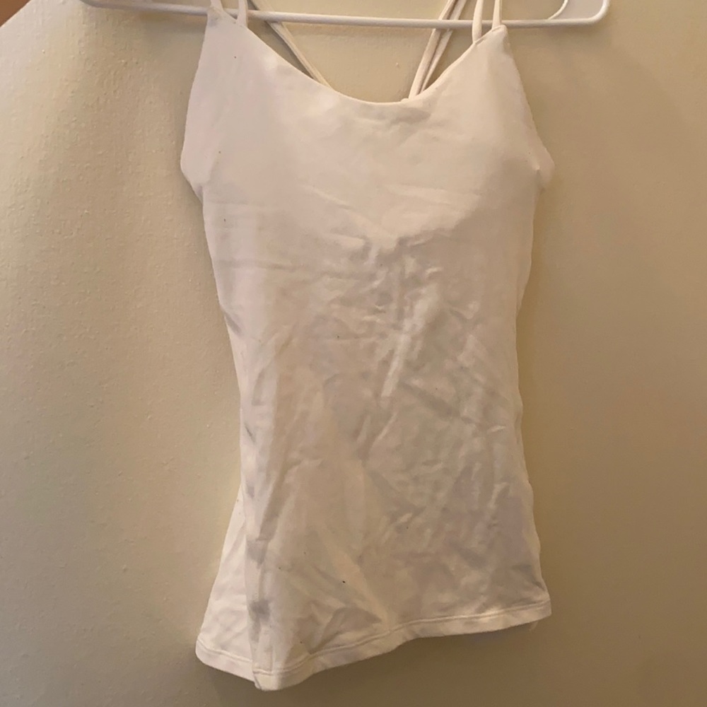 White lululemon workout top